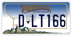 DLT166  license plate in MT