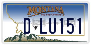 DLU151 license plate in Montana