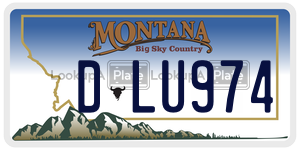 DLU974  license plate in MT