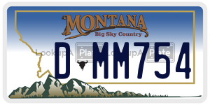 DMM754  license plate in MT