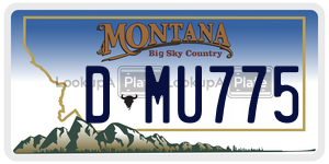 DMU775  license plate in MT