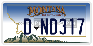DND317  license plate in MT
