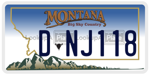 DNJ118  license plate in MT