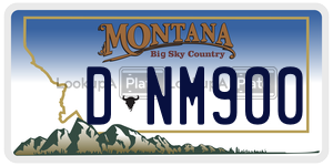DNM900  license plate in MT