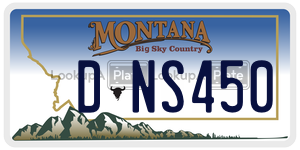 DNS450  license plate in MT