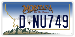 DNU749  license plate in MT