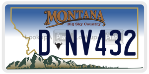 DNV432  license plate in MT