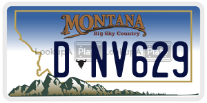 DNV629  license plate in MT
