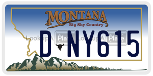 DNY615  license plate in MT