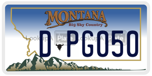 DPG050  license plate in MT