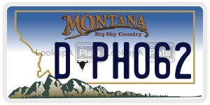 DPH062  license plate in MT