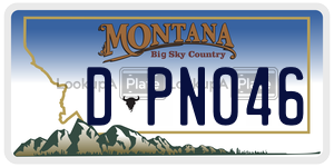 DPN046  license plate in MT