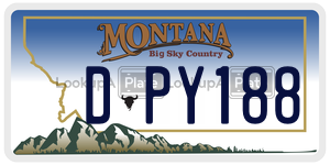 DPY188  license plate in MT