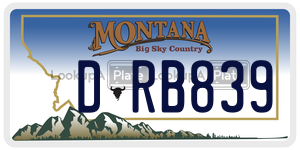 DRB839  license plate in MT