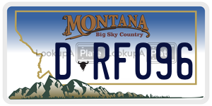 DRF096  license plate in MT