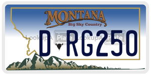 DRG250  license plate in MT