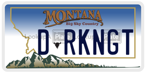 DRKNGT  license plate in MT