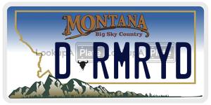 DRMRYD license plate in Montana
