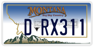 DRX311  license plate in MT