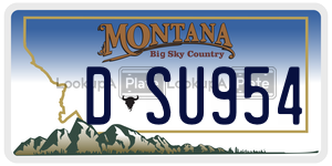 DSU954  license plate in MT