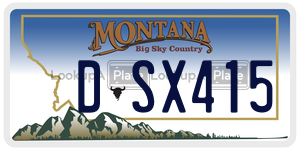 DSX415 license plate in Montana