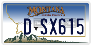 DSX615 license plate in Montana
