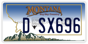 DSX696  license plate in MT
