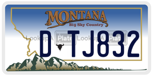 DTJ832 license plate in Montana