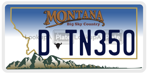 DTN350  license plate in MT