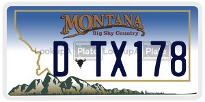 DTX178  license plate in MT