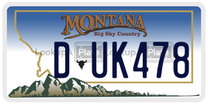 DUK478  license plate in MT