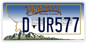 DUR577  license plate in MT