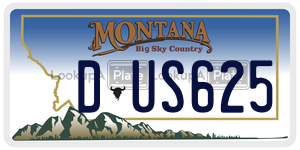 DUS625  license plate in MT