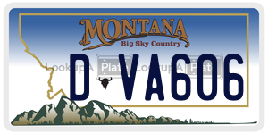 DVA606  license plate in MT