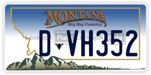 DVH352  license plate in MT