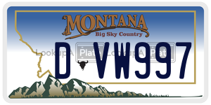 DVW997  license plate in MT