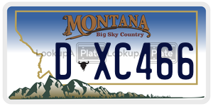 DXC466  license plate in MT