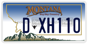 DXH110  license plate in MT