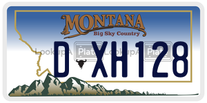 DXH128  license plate in MT