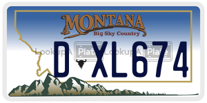 DXL674  license plate in MT