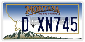 DXN745  license plate in MT