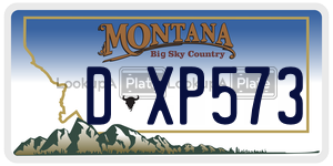 DXP573 license plate in Montana