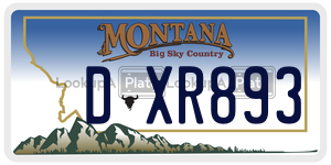 DXR893  license plate in MT