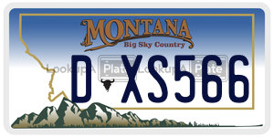 DXS566  license plate in MT
