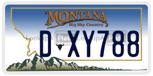 DXY788  license plate in MT