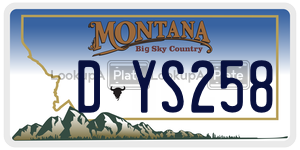 DYS258  license plate in MT