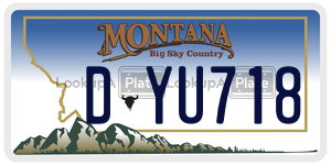 DYU718  license plate in MT