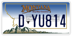 DYU814  license plate in MT