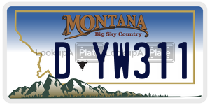 DYW311  license plate in MT