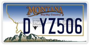DYZ506 license plate in Montana